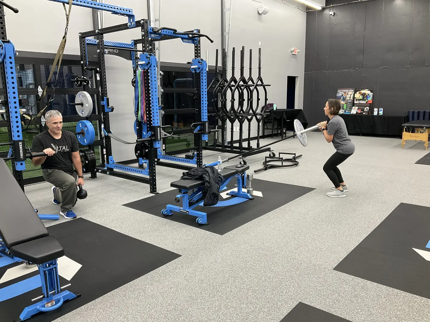 An adult training with a Vital coach in the Orange, Connecticut gym